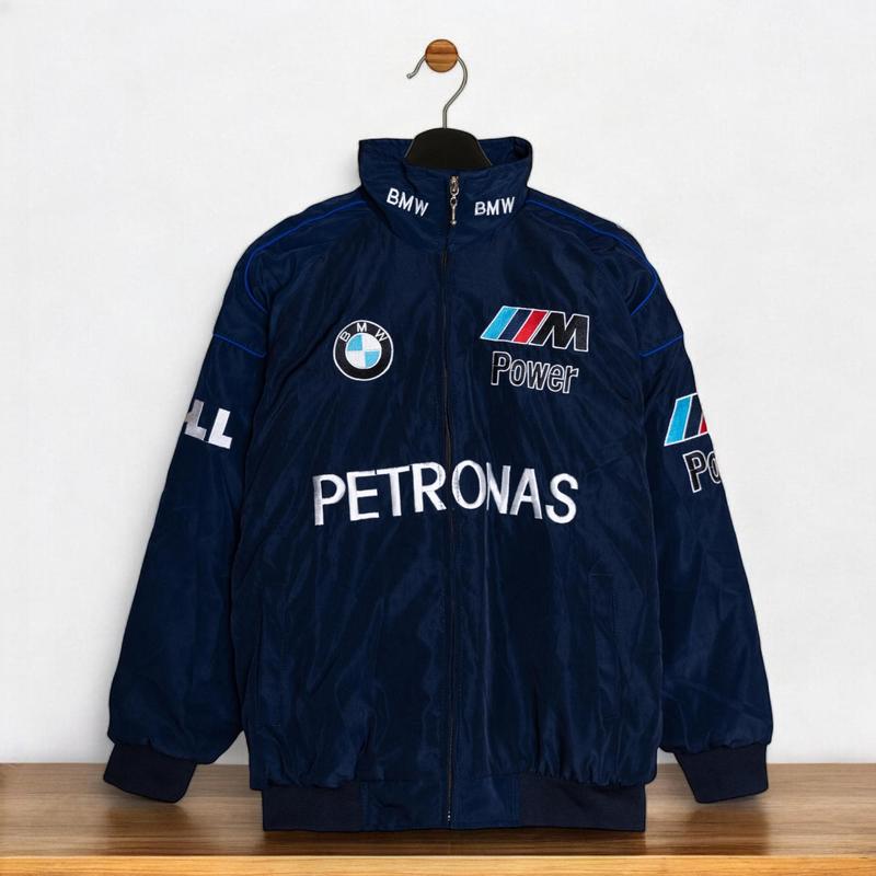 Stylish BMW Vintage Jacket For Men, Smart Petronas BMW Oversized Jacket, Sports Jacket Car Enthusiast Gift, Racing Jacket, Gift For Men