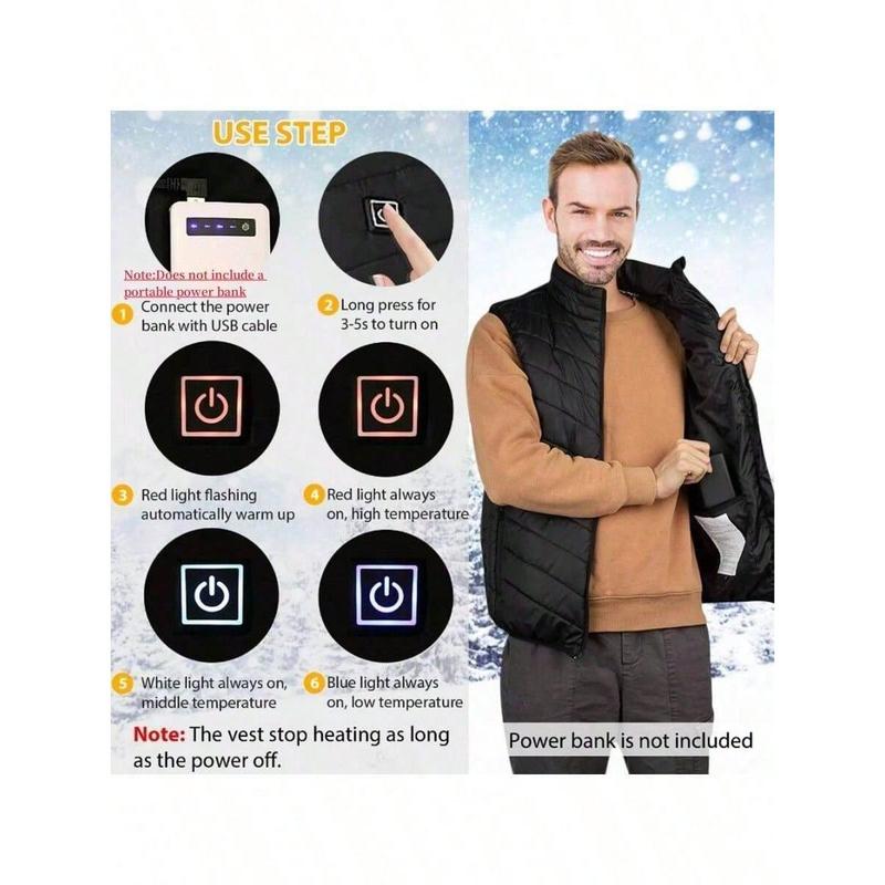 9 Areas Heated Vest Men Jacket Heated Winter Womens Electric Usb Heater Camping Jacket Man Thermal Vest Body Warmer Coat 6XL