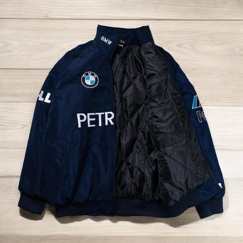 Stylish BMW Vintage Jacket For Men, Smart Petronas BMW Oversized Jacket, Sports Jacket Car Enthusiast Gift, Racing Jacket, Gift For Men