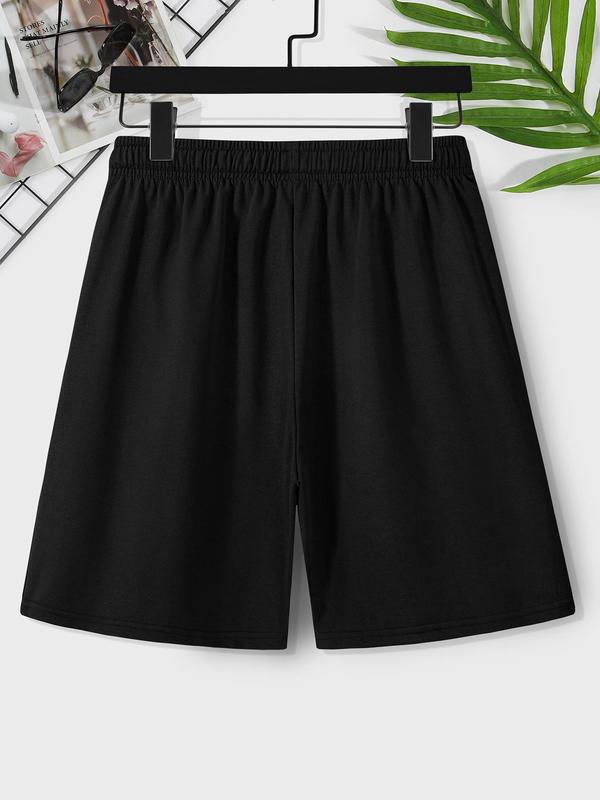 Emo Outfits Men's Stylish Cross Graphic Drawstring Shorts, Regular Fit Casual Breathable Elastic Waist Straight Leg Shorts, Summer Clothes, Shorts for Men, Mens Streetwear Clothing, Menswear