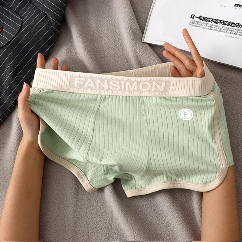 Vintage Style Men Underwear Cotton a Cotton Boxer Fashion Curve Four Corner Comfortable Standingbody Shorts Large Size M-3xl