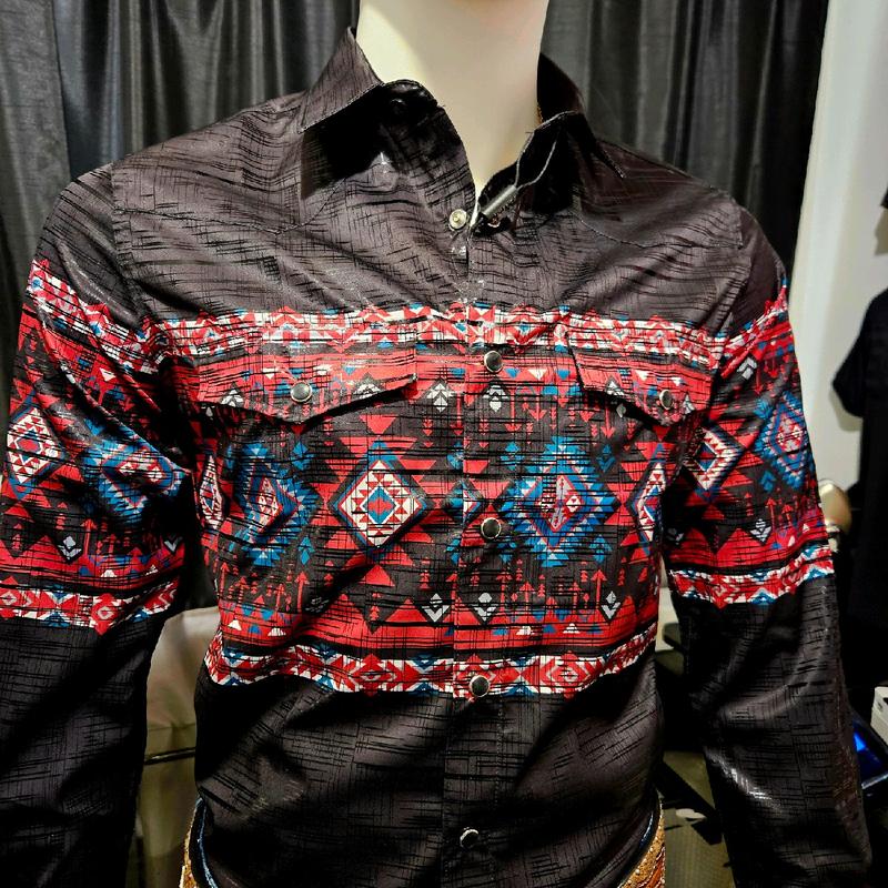 Western Shirt Long sleeve Top Menswear Man