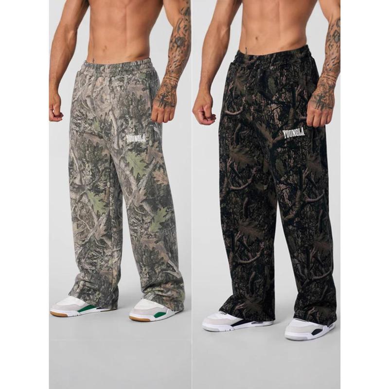 New Arrival Youngla Sweatpants Straight Casual Fashion Brand Fitness Pants Men Camouflage Breathable Sports Trousers Men