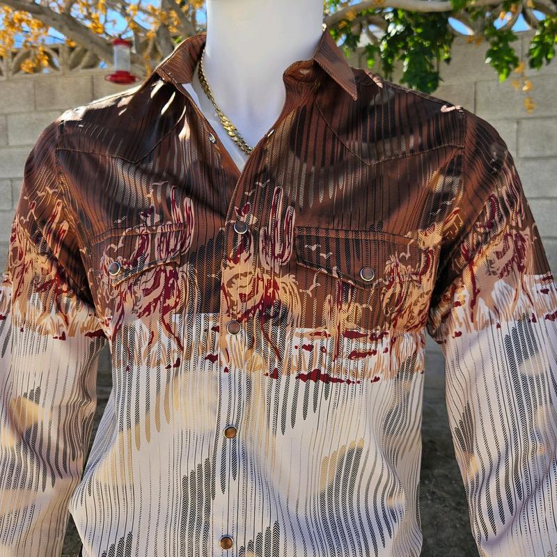 Western Shirt Long sleeve Top Menswear Man