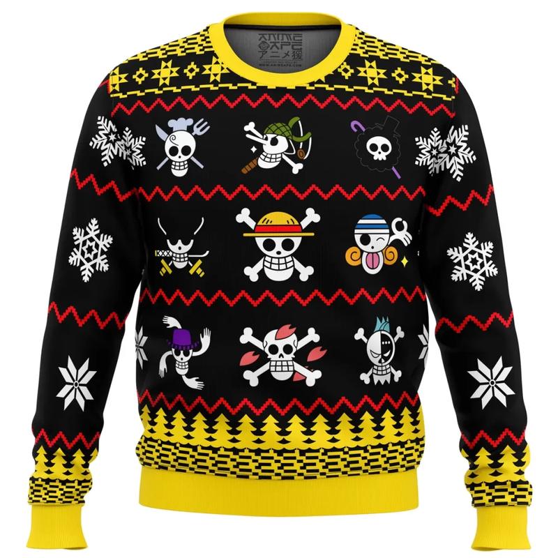 OP Pirates OP Pirates Flags Ugly Christmas Sweater, Ugly Sweater, Gift for him, Gift for boyfriend