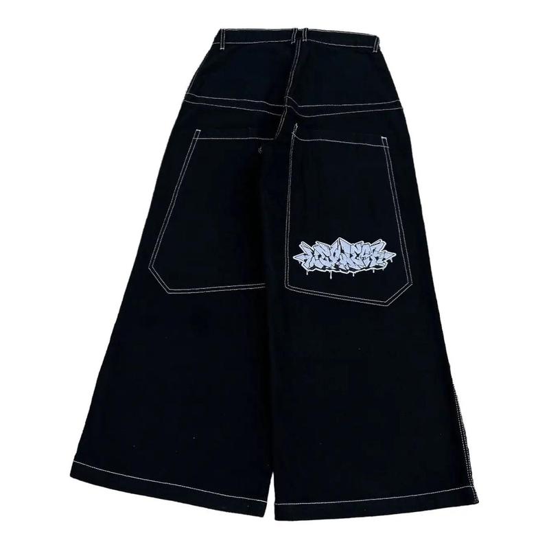 Workwear Embroidered Jeans Men's Hiphop Hip Hop Retro Loose Wide-Leg Pants