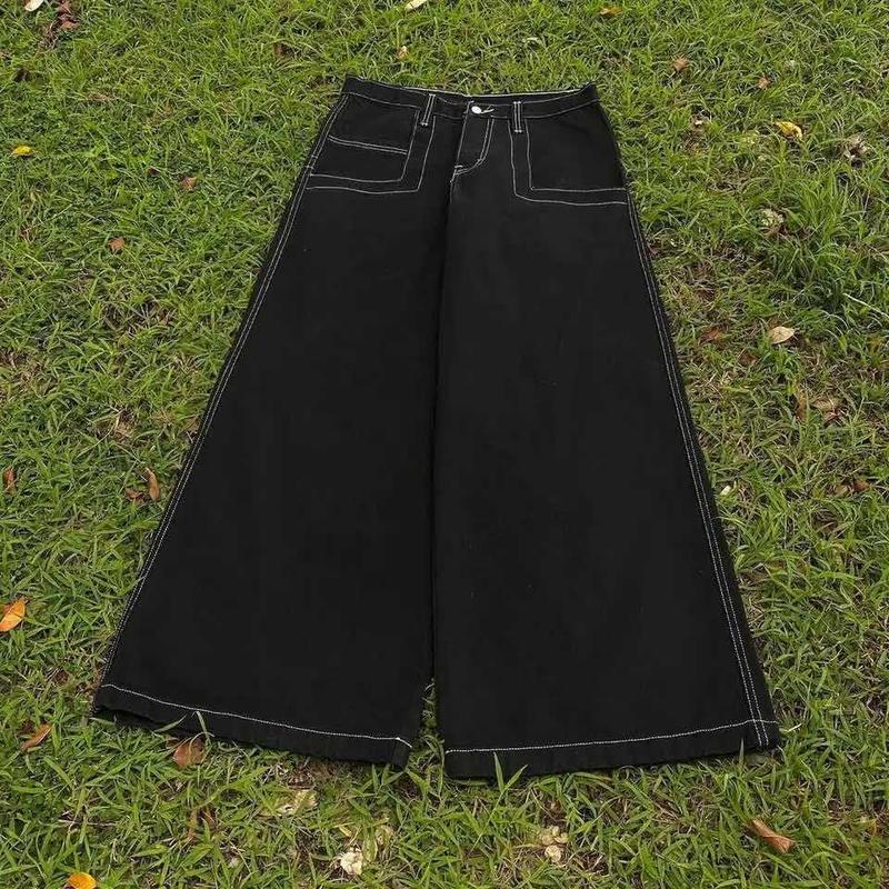 Workwear Embroidered Jeans Men's Hiphop Hip Hop Retro Loose Wide-Leg Pants