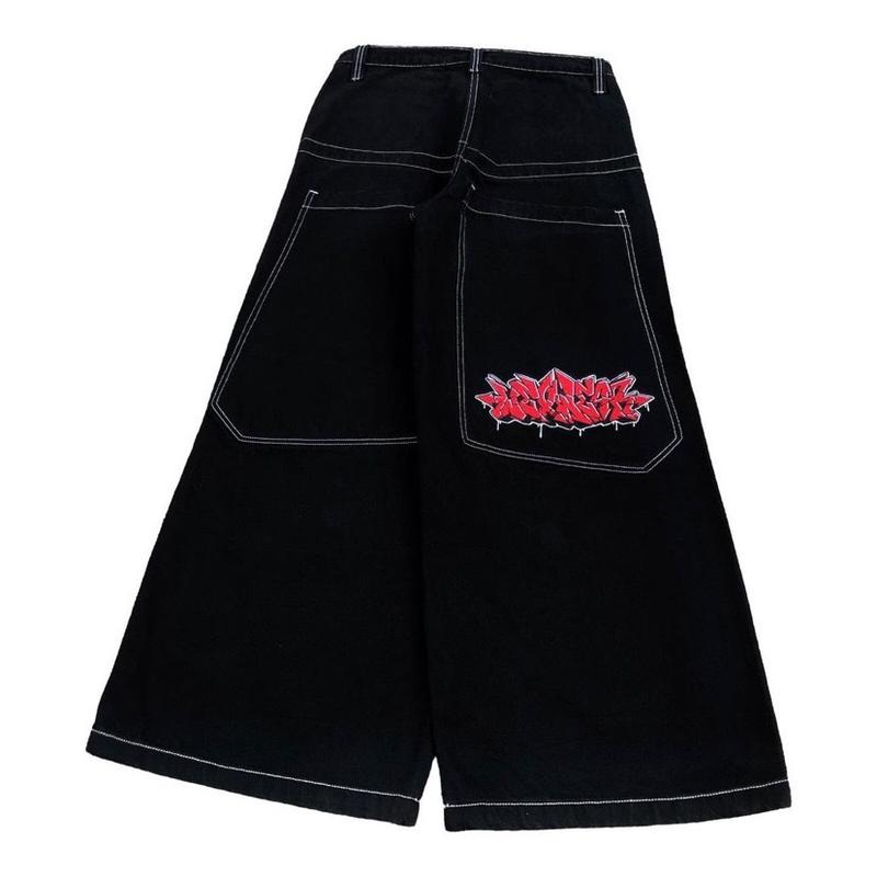 Workwear Embroidered Jeans Men's Hiphop Hip Hop Retro Loose Wide-Leg Pants