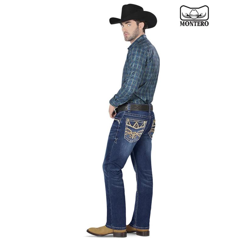 Pantalón para Hombre de Mezclilla Vaquero MONTERO (Heavy Denim) MT-4607