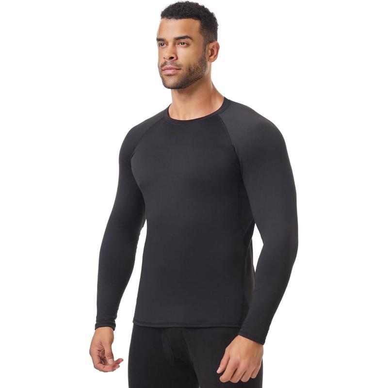 3 Pack Men's Thermal Underwear Shirts Compression Fleece Lined Long Sleeve Athletic Base Layer Cold Weather