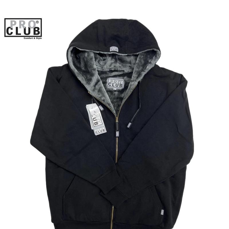 Pro Club Men's Heavyweight Pile Fur Full Zip Hoodie