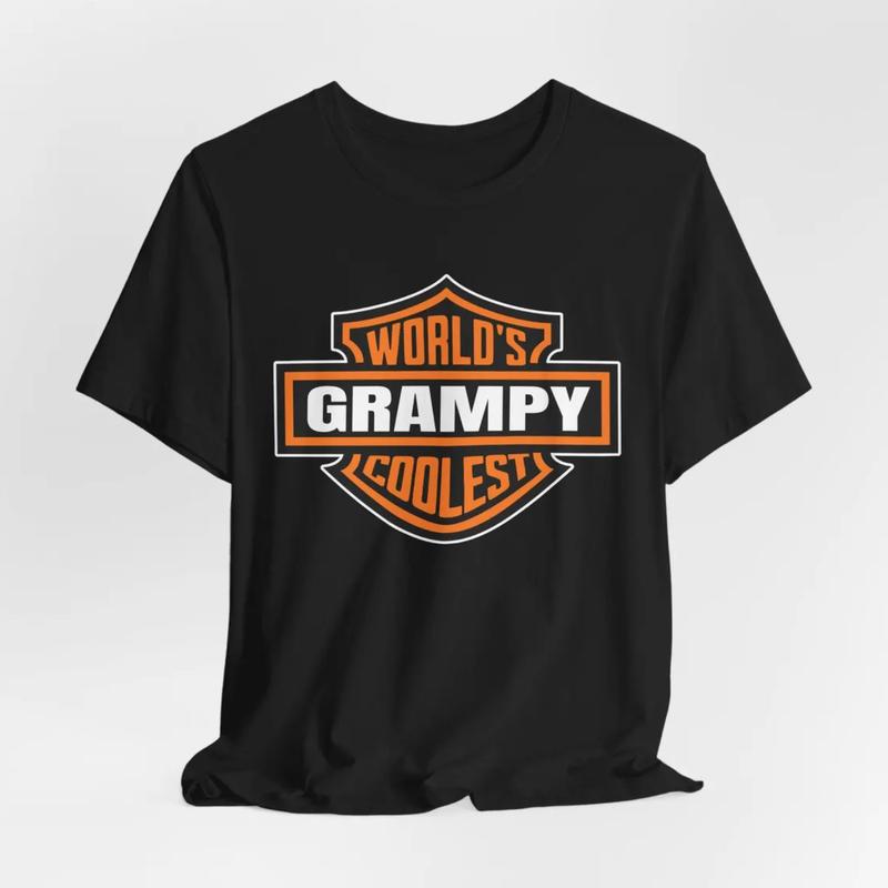 World's Coolest Grandpa Shirt, Grandpa Nickname Gift Motorcycle Dad Shirt Father's Day Tee Birthday Gift from Grandkids