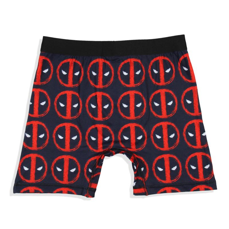 Marvel Mens' 2 Pack Deadpool Cat Symbol Boxers Underwear Boxer Briefs