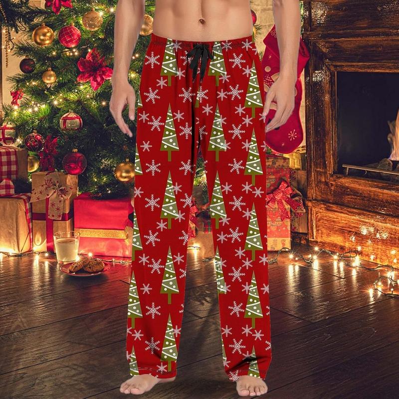 Christmas Pajama Pants for Men Lounge Pants Comfortable PJ Bottoms Trousers Xmas, XS-5XL, Style18