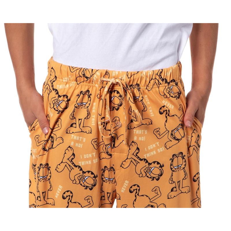 Garfield Men's I Don't Think So Tossed Print Sleep Pajama Pants For Adults