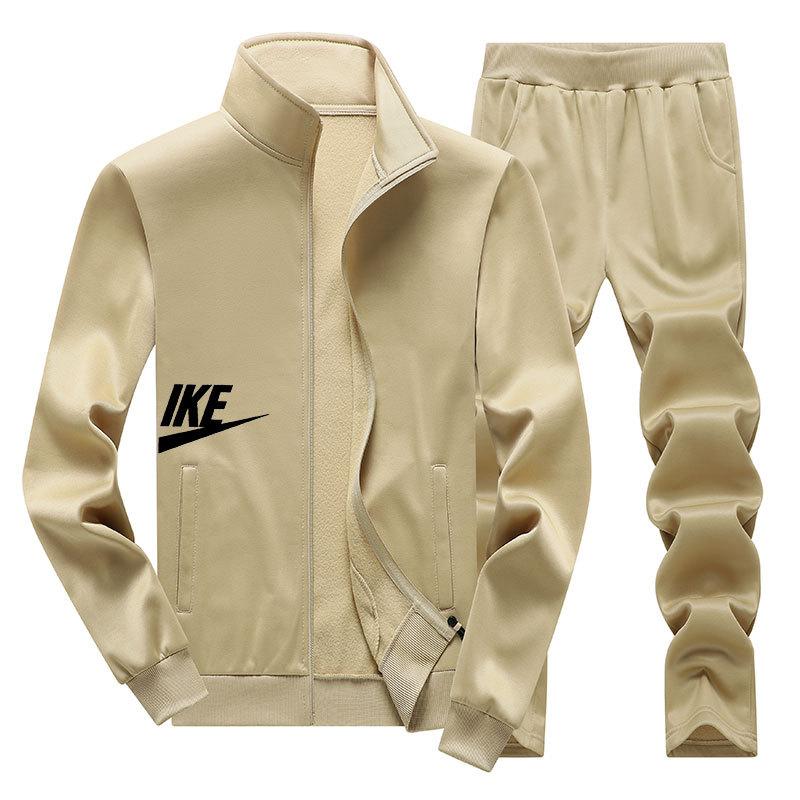 2024 Hot Fashion Suit Two-piece Sports Leisure Sweater Suit Thin Zipper Jacket Casual Pants Suit Men's Long-Sled Sports Suit Clothing Menswear sweat lounge