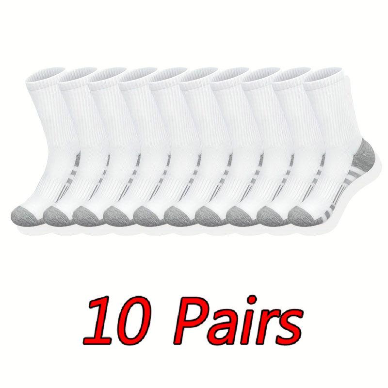 10 20 30 Pairs High Quality Men's Classical Crew Socks Unisex Sports Breathable Basketball Anti-slip Socks Casual Cotton Socks