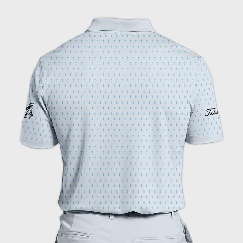 2024 PGA Championship Titleist Light Blue Pastel Golf Polo Shirt: Men s All Over Print Golf Cup Pattern - Shop Now!