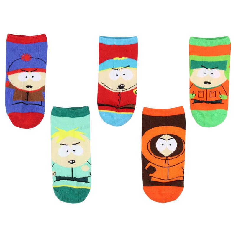 South Park Socks Adult Cartman Kyle Stan Kenny Butters Characters Mix And Match Ankle Socks 5 Pairs