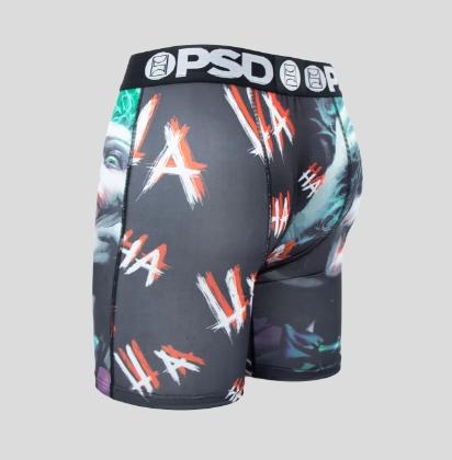 Men's PSD underwear, cartoon printed men's sports fitness long boxer shorts, breathable, comfortable and quick-drying stretch boxer shorts, men's new products