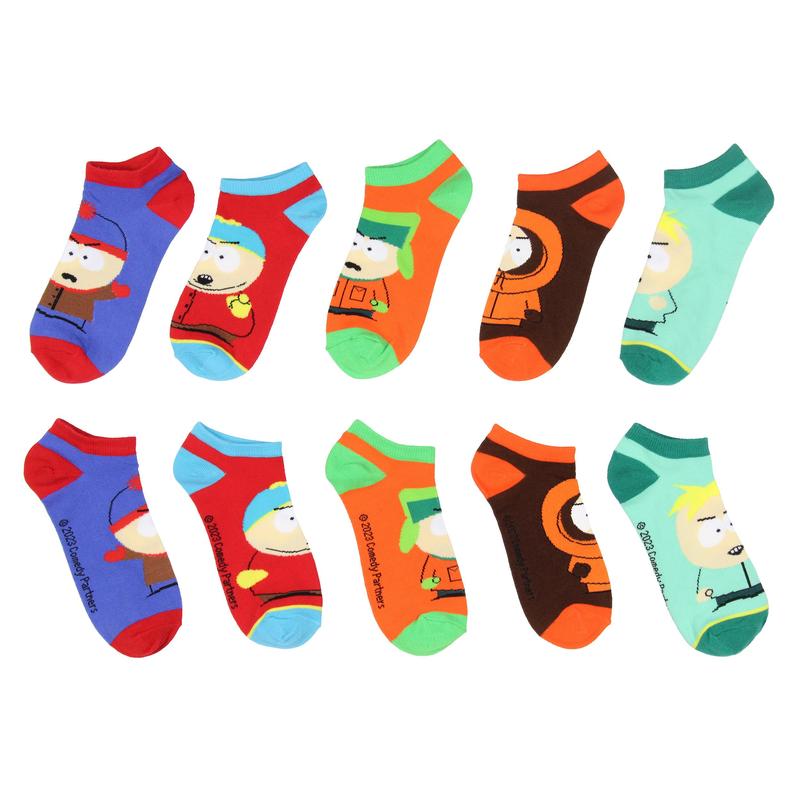 South Park Socks Adult Cartman Kyle Stan Kenny Butters Characters Mix And Match Ankle Socks 5 Pairs