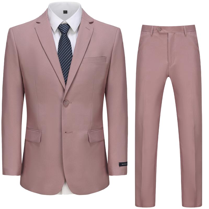 Braveman Men's Classic Fit 2PC Suits Menswear Fashion Blazer Pants Set -  Perfect for Formal Occasions Classy prom suit