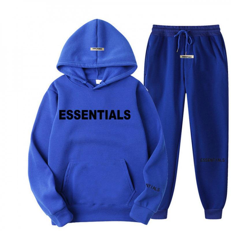 2024 Essentials New Men's and Women's Long Sleeve Sweatshirt Sweatpants Set Pullover Hoodie