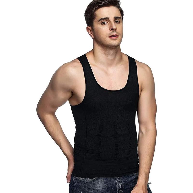 Mens 5 Pack Body Shaper Slimming Tummy Vest Thermal Compression Shirt Tank Top Shapewear