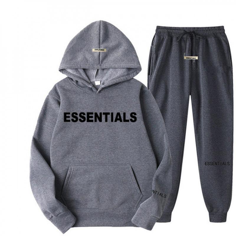 2024 Essentials New Men's and Women's Long Sleeve Sweatshirt Sweatpants Set Pullover Hoodie