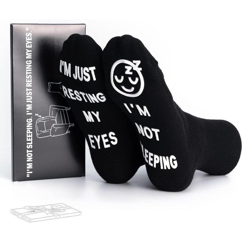 Funny Gifts for Dad Father's Day Men Women Cute Novelty lovely Socks: I'm Not Sleeping I'm Just Resting My Eyes