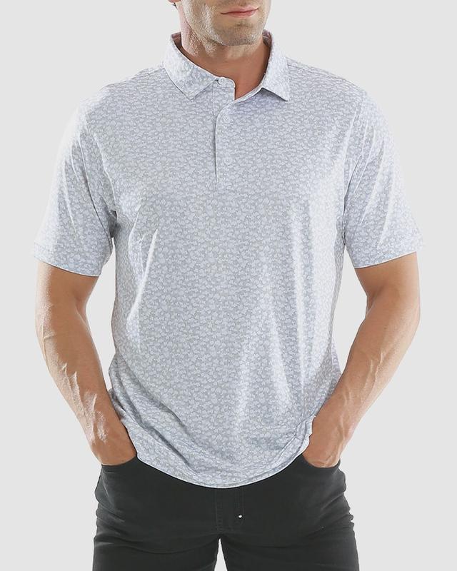 Peter Millar Men's Gravel Pattern Print Golf Polo Shirt for Men, Gift for Him, Gift for Son Husband Dad, Short Sleeve S-5XL