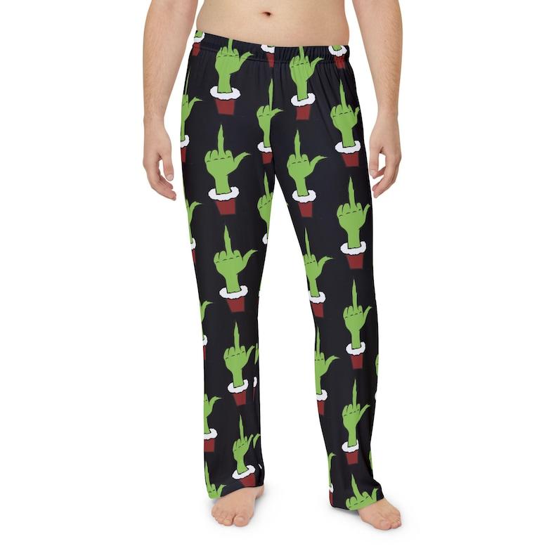 Christmas Grihhch Men's Pajama Pants, christmas pajamas pant, matching pjs, two-piece Sleepwear Xmas Gift, sweatshirt and sweatpants set