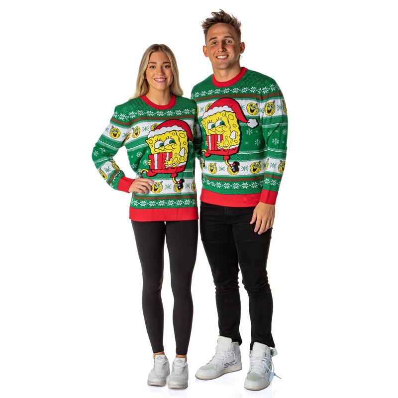 Pop culture ugly Christmas sweater Bioworld Holiday Knit Pullover Sweatshirt for Men and Women