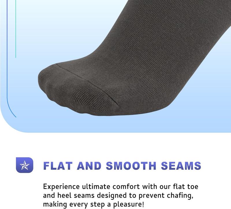 Mens Combed Cotton Thin Quarter Socks Solid Ankle Crew Stretch Sock Anti Odor Breathable 6 Pair Elastic Fabric