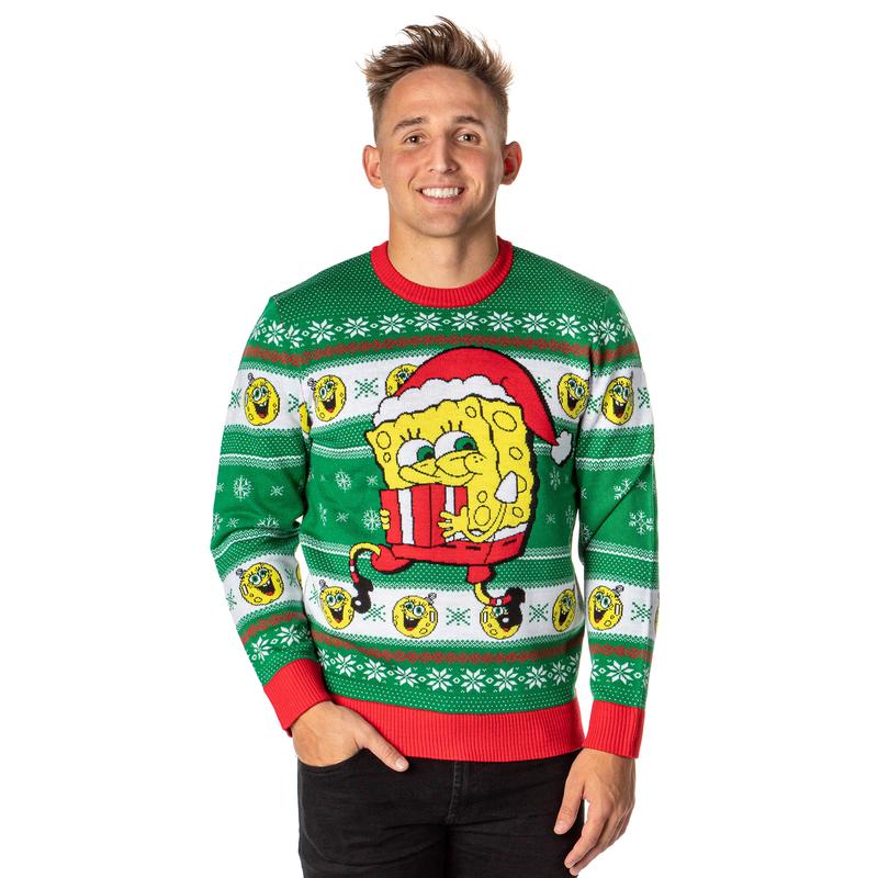 Pop culture ugly Christmas sweater Bioworld Holiday Knit Pullover Sweatshirt for Men and Women