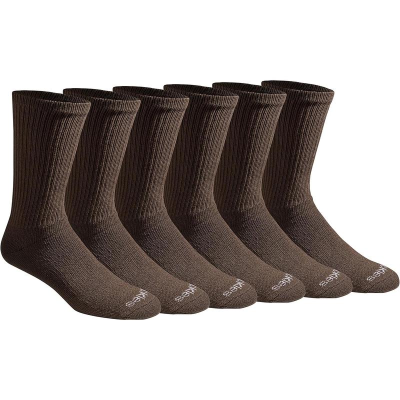 Dickies Men's Dri-Tech Essential Moisture Control Crew Socks, Available in M-XXL (6, 12 Pairs)