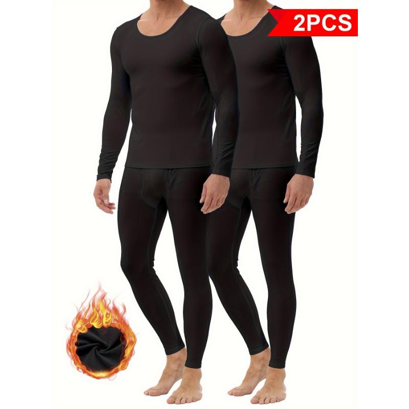 6 PCS Soft Thermal Underwear Set for Men, Warm Lined Base Layer for Cold Weather, Suitable for Autumn and Winter, Perfect for Halloween, Thanksgiving, Christmas Gifts