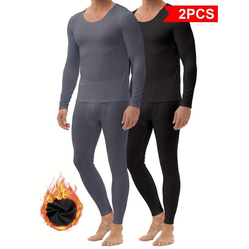 6 PCS Soft Thermal Underwear Set for Men, Warm Lined Base Layer for Cold Weather, Suitable for Autumn and Winter, Perfect for Halloween, Thanksgiving, Christmas Gifts