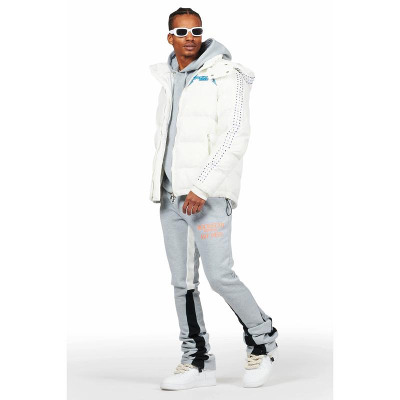 Brink White Heavy Puffer Jacket