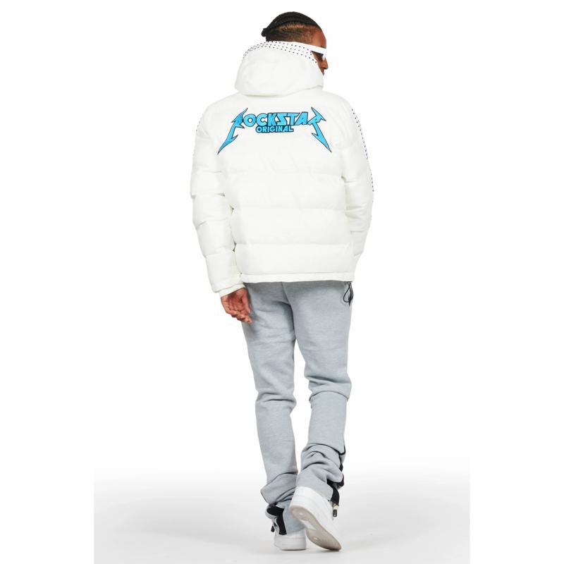 Brink White Heavy Puffer Jacket