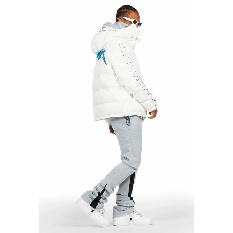 Brink White Heavy Puffer Jacket