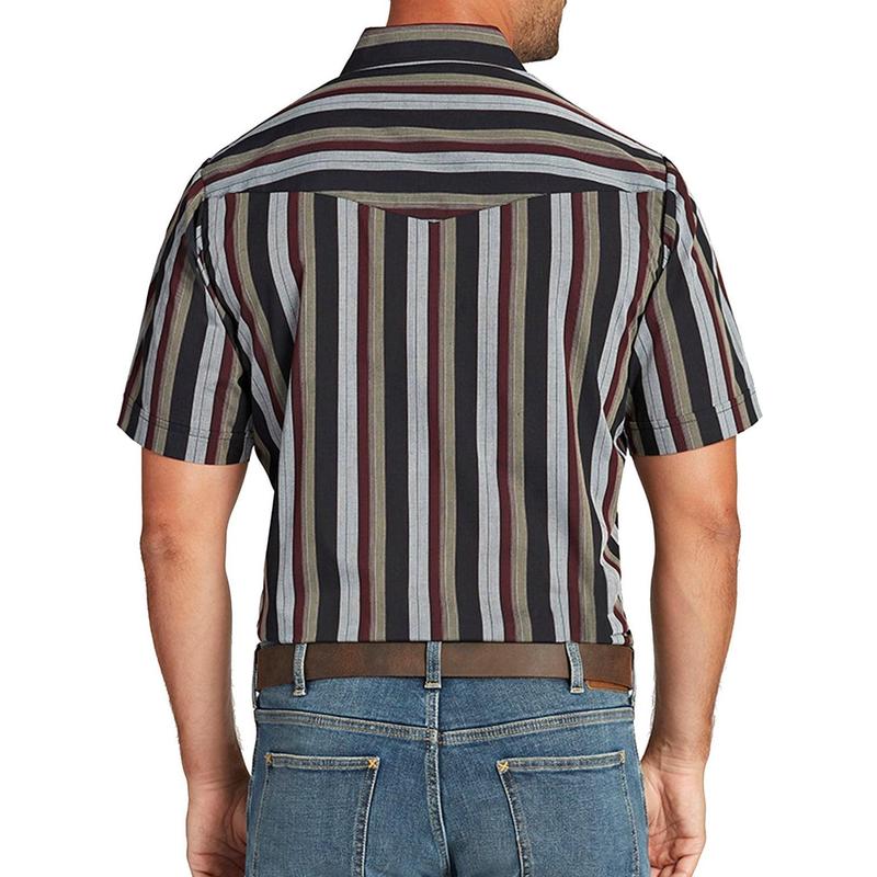 Men's Ely Cattleman Short Sleeve Stripe Western Snap Shirt