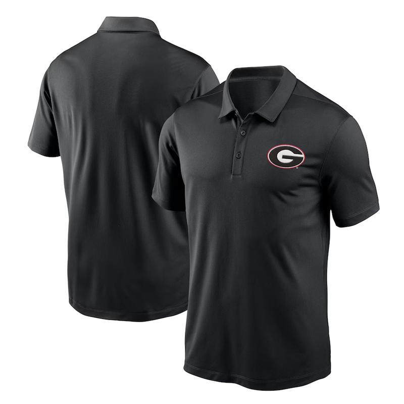 Georgia Bulldogs Primetime Franchise Performance Polo - Black, Men Football NCAA Polo Shirt Trendy 2024,Classic Football Polo Shirt, Gift For Men