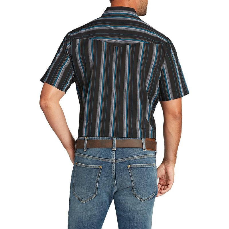 Men's Ely Cattleman Short Sleeve Stripe Western Snap Shirt