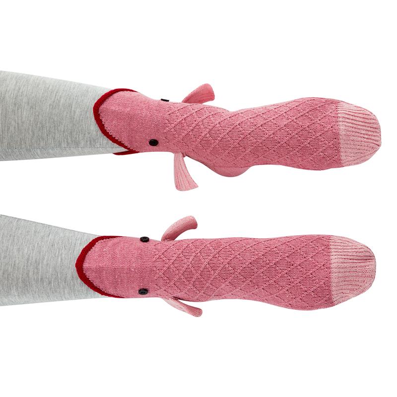 Unisex Knit Funny Animal Crocodile Socks Novelty Shark Crocodile Floor Socks Wool Winter Warm Thick Casual Sock