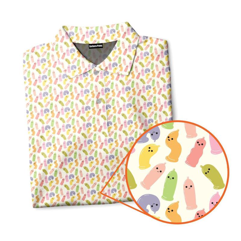 Cute Raincoat Cartoon Character - Funny Golf Polo Shirt