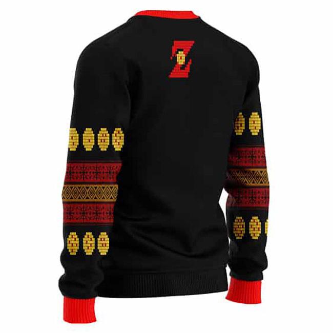 [Gifnestbuys] - Cool Dragon Ball Z Logo Ugly Christmas Black Sweater P0E0V